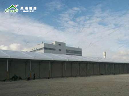 上海申龍客車-倉儲篷房案例