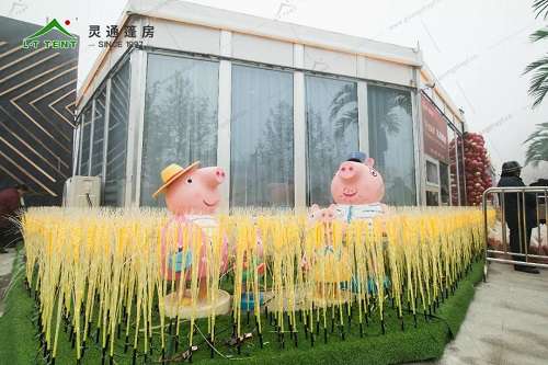 靈通篷房為售樓處搭建綠色臨時售樓中心 靈通篷房為售樓處搭建綠色臨時售樓中心