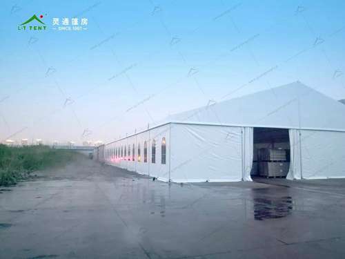 靈通篷房為企業(yè)搭建臨時倉儲篷房 靈通篷房為企業(yè)搭建臨時倉儲篷房